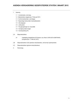 GS agenda 3 maart 2015 - Provincie Zuid