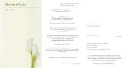 Mariette Willockx - Wase Begrafenissen