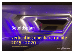 Beleidsplan verlichting openbare ruimte 2015 - 2020