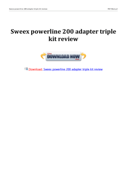 Sweex powerline 200 adapter triple kit review