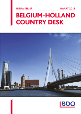 Belgium Holland Country Desk Newsletter March 2015