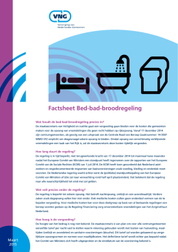 Factsheet Bed-bad-broodregeling - Vereniging van Nederlandse