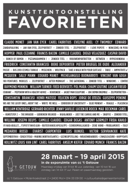 28 maart – 19 april 2015 - Bergeijkse Kunstenaars Vereniging