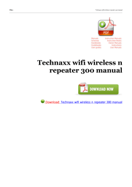 Technaxx wifi wireless n repeater 300 manual