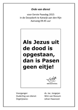 liturgie - Hervormd Katwijk a/d Rijn