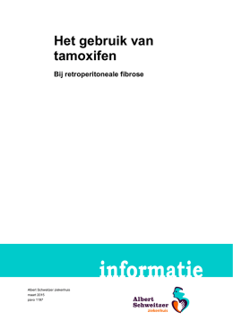 Het gebruik van tamoxifen. Bij retroperitoneale fibrose