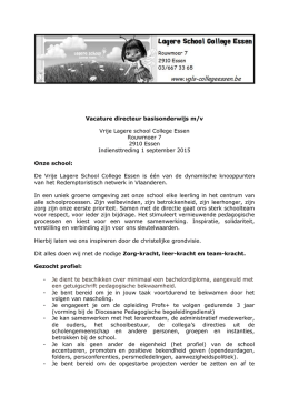 Vacature directie.pdf - Vrije Lagere School College Essen