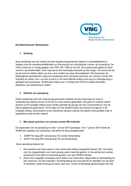 Informatiekaart Spoedzorg - Vereniging van Nederlandse Gemeenten