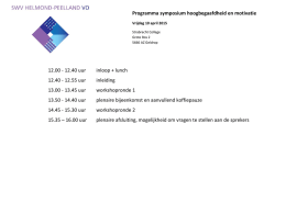 Programma symposium hoogbegaafdheid en motivatie 12.00