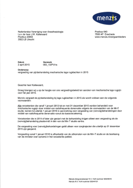 Menzis - Nederlandse Vereniging voor Anesthesiologie