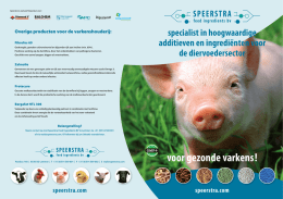 Varkens Folder - Speerstra Feed Ingredients bv