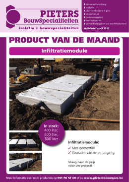 PRODUCT VAN DE MAAND - Pieters Bouwspecialiteiten