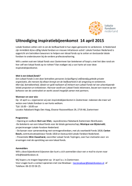 nspiratiebijeenkomst Zoetermeer i.s.m. Rabobank Regio Den Haag