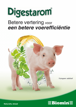 Digestarom Swine - Speerstra Feed Ingredients bv