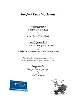 Perfect Evening Menu - Restaurant d`Oude Gast