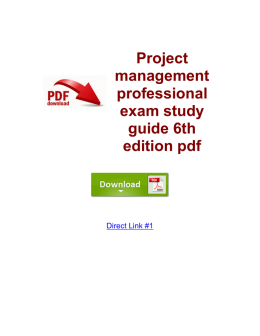 Project management professional exam study