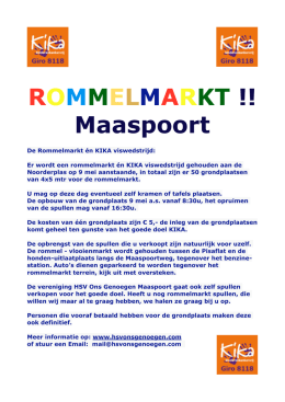 ROMMELMARKT !! Maaspoort - HSV Ons Genoegen Maaspoort