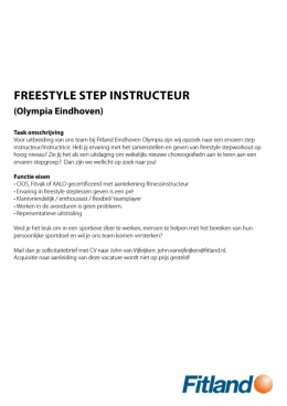 Freestyle step instructeur Fitland Eindhoven Olympia