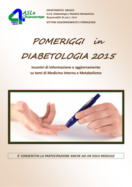 POMERIGGI in DIABETOLOGIA 2015