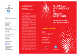 IV CONGRESSO INTERNAZIONALE dI MEdICINA