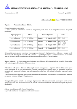 Classi V A/B Linguistico - Liceo Scientifico Statale "G. Ancina"