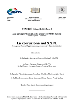 Convegno 24.04.2015 - Camera Penale di Benevento