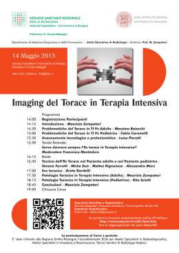 Imaging del Torace in Terapia Intensiva - Policlinico S.Orsola