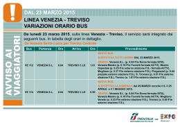 Linea Venezia - Treviso Bus VE 112 VE 114 dal 23-03