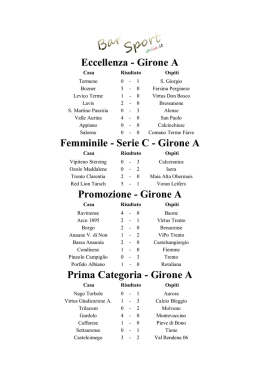 Prima Categoria - Girone A