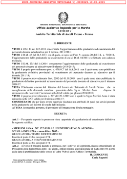 Decreto rettifica Merlini - Ufficio Scolastico Provinciale di Ascoli Piceno
