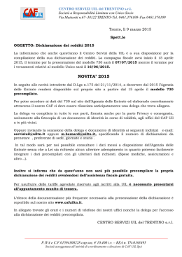 Lettera e recapiti - CAF UIL del Trentino