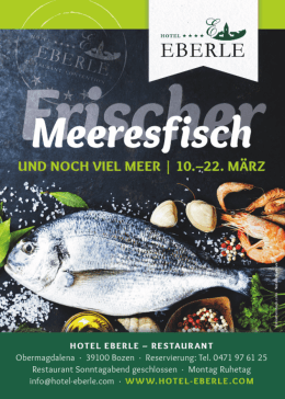 Specialità di pesce - Hotel Eberle Bozen