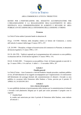1 area commercio e attivita` produttive bando per l