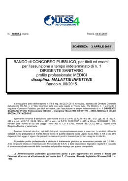 01 Bando Concorso Malattie Infettive