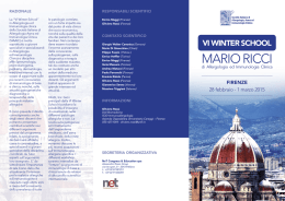 Save the Date Winter School - SIAAIC Società Italiana di