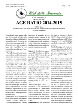 AGE RATIO 2014-2015 - continentali da ferma