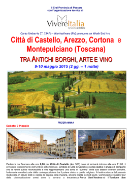 CRAL PROVINCIA:week end in Toscana