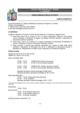 piano plesso garbari 2014 15 - Istituto Comprensivo Pergine 2