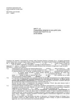 (Bozza) Contratto di finanziamento ()