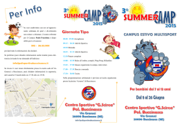 Brochure Campus - Polisportiva Buccinasco