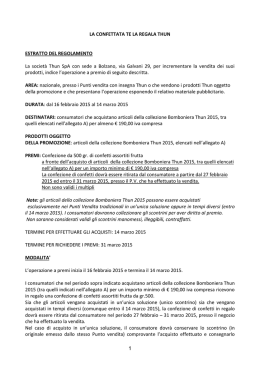 1 LA CONFETTATA TE LA REGALA THUN ESTRATTO DEL