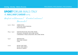 SPORTFORUM MALS ITALY - Südtiroler Sportforum Mals 2015