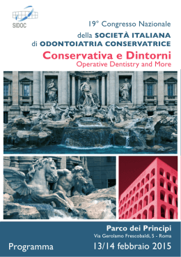 Scarica il programma - Società Italiana Di Odontoiatria Conservativa