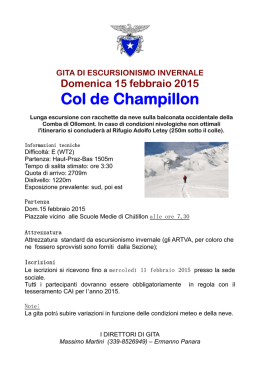 Col de Champillon - Ciaspole