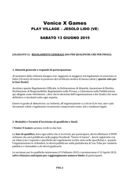 Regolamento - Venice X Games