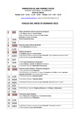 Foglio del mese - Parrocchia Santi Nabore e Felice