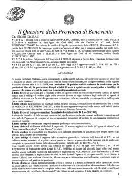 Licenza PS - GESET Riscossioni SpA