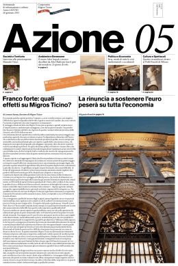 Franco forte: quali effetti su Migros Ticino? La rinuncia a