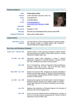 Curriculum Vitae in formato Europeo