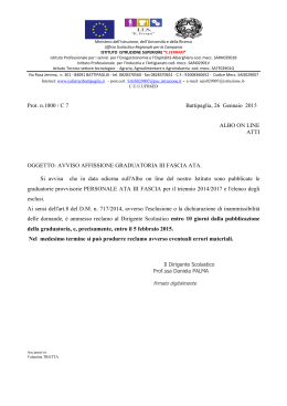 avviso affissione graduatoria III fascia ATA - "Enzo Ferrari"